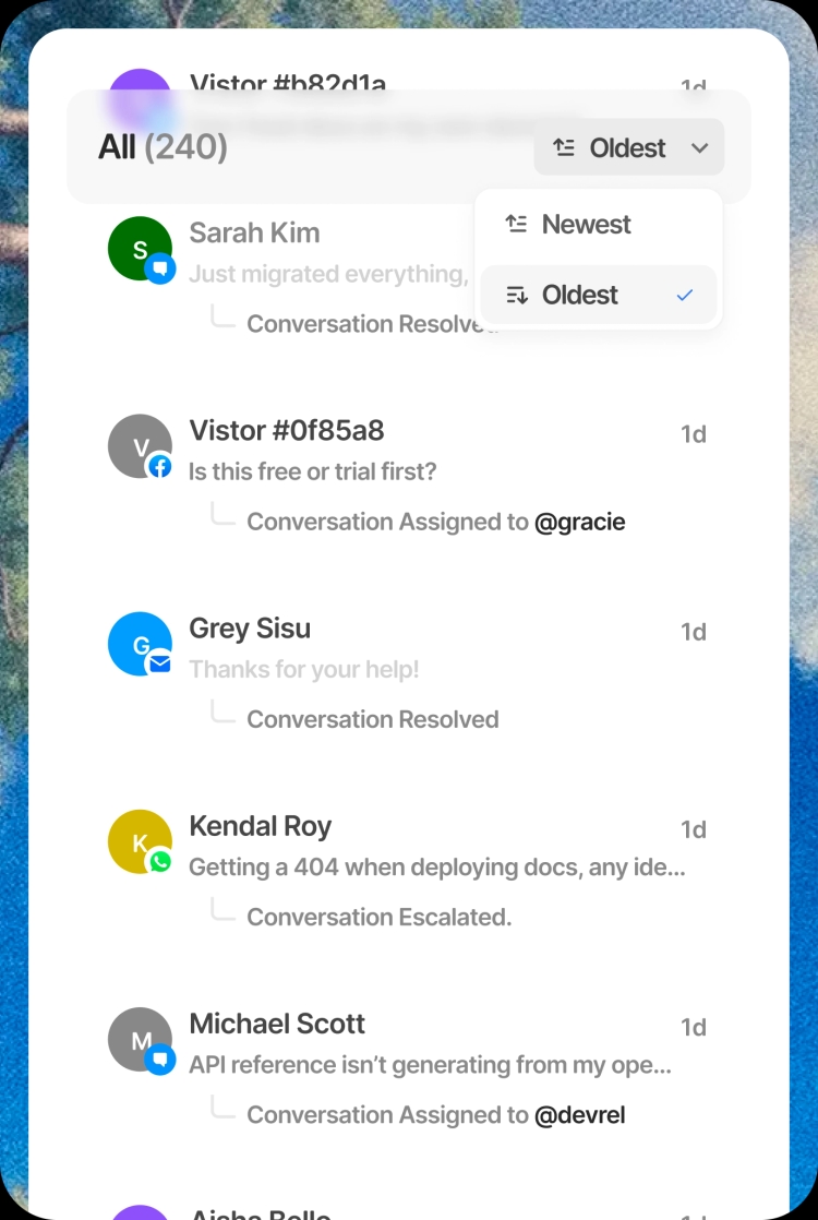 Renprofile shared inbox dashboard