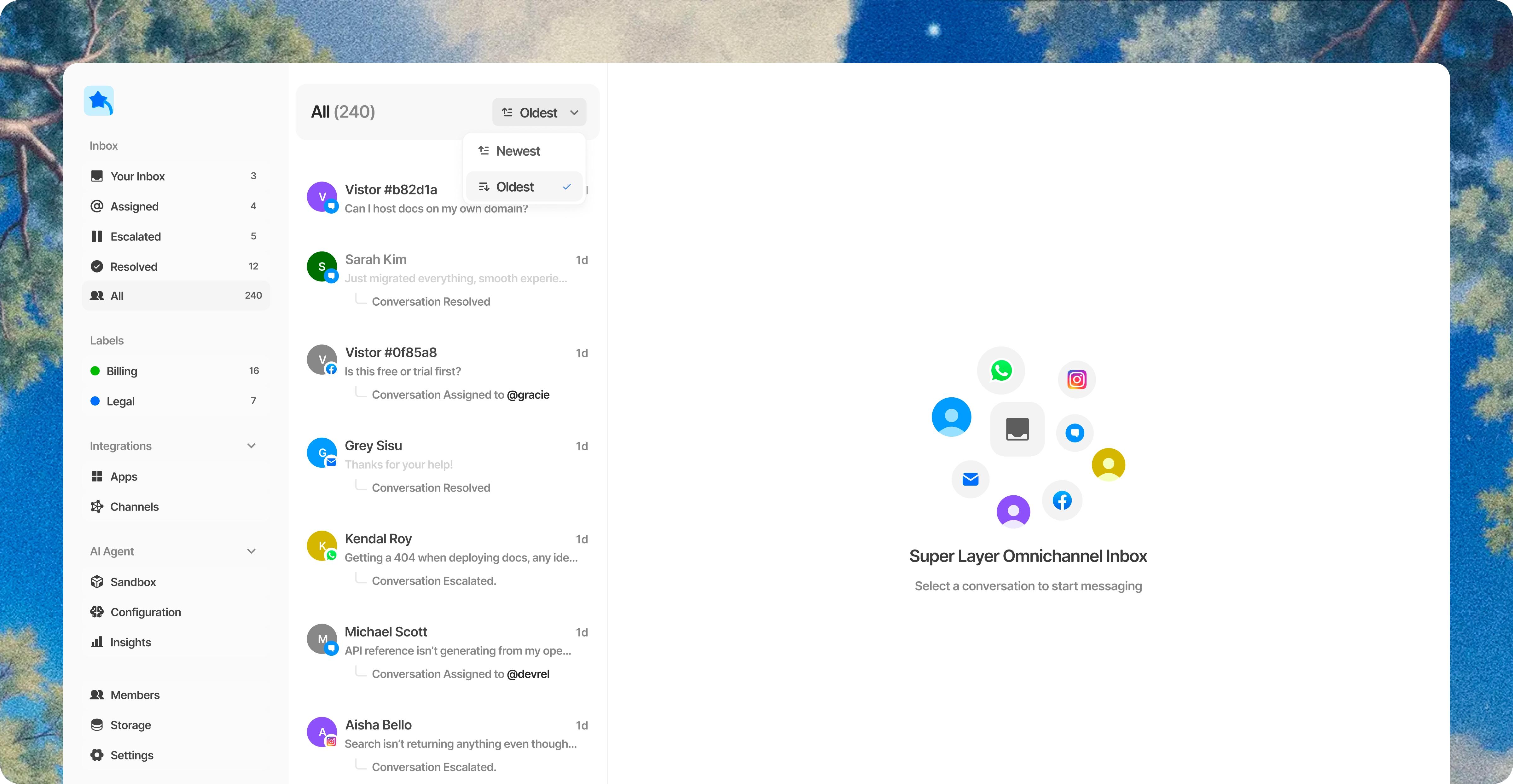 Renprofile shared inbox dashboard